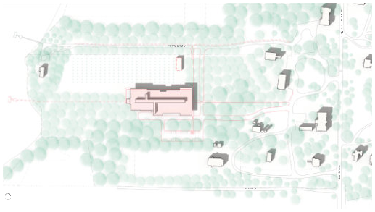 Site plan with proposed dock and path addition