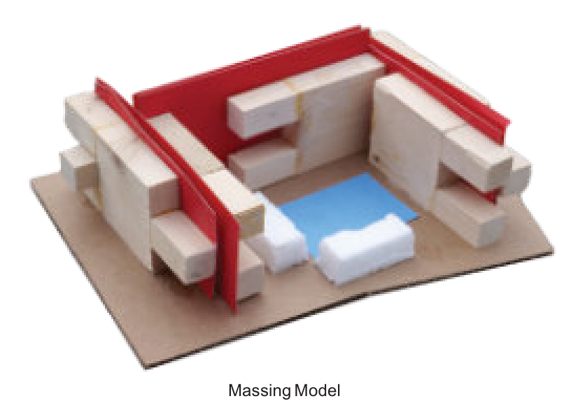 Massing model and concept diagrams