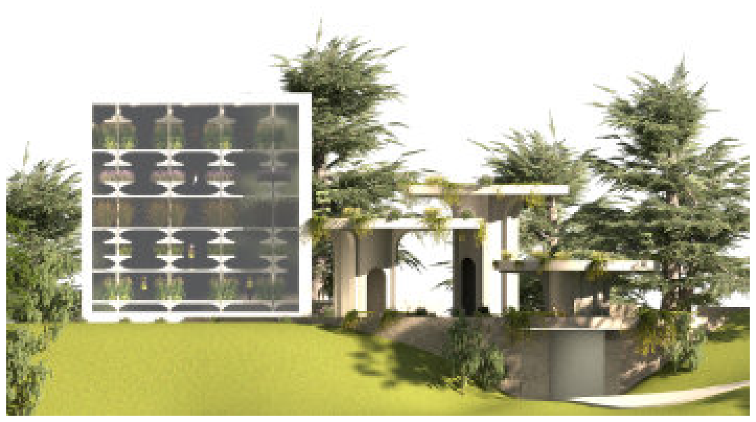 Vertical Farm site plan with proposed dock and path addition